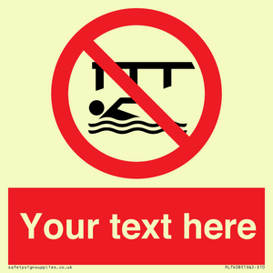 Custom Do not swim in the vicinity of piers